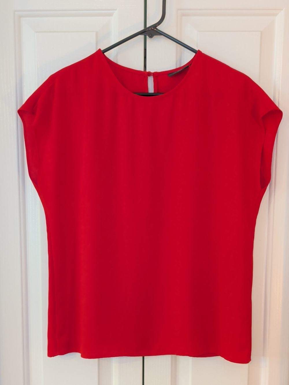 Halogen Bright Red Cap-Sleeve Blouse
